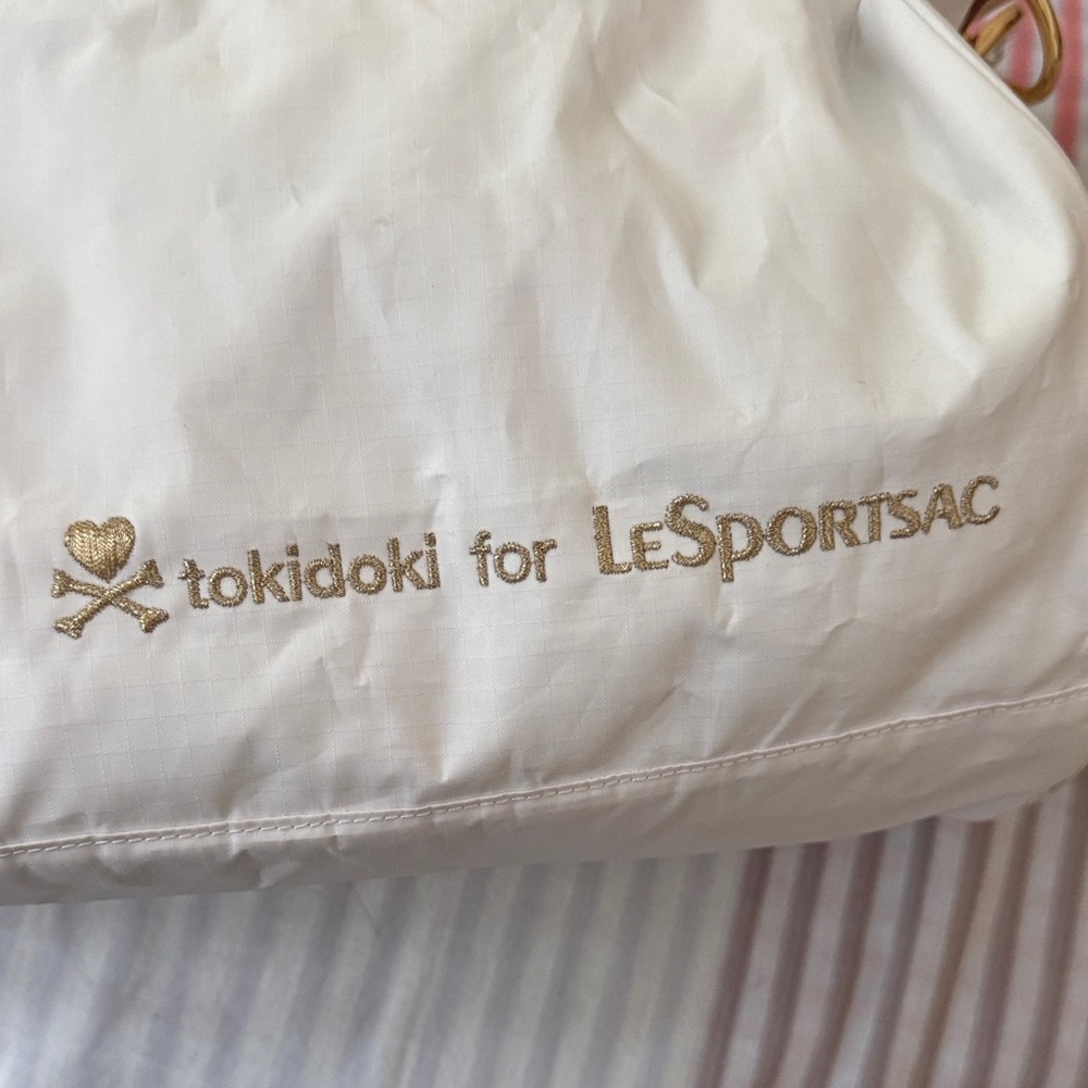 Lesportsac x Tokidoki White Duffle Bag with Strap - Picture 2 of 14